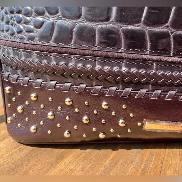 NWT Brahmin Marlowe DALLOWAY COCOA Leather Bucket Shoulder Bag